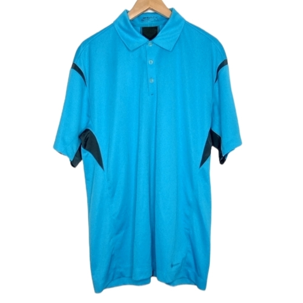 Nike Men's Dri Fit Short Sleeves Active Training Athletic Golf Polo Shirt Size L